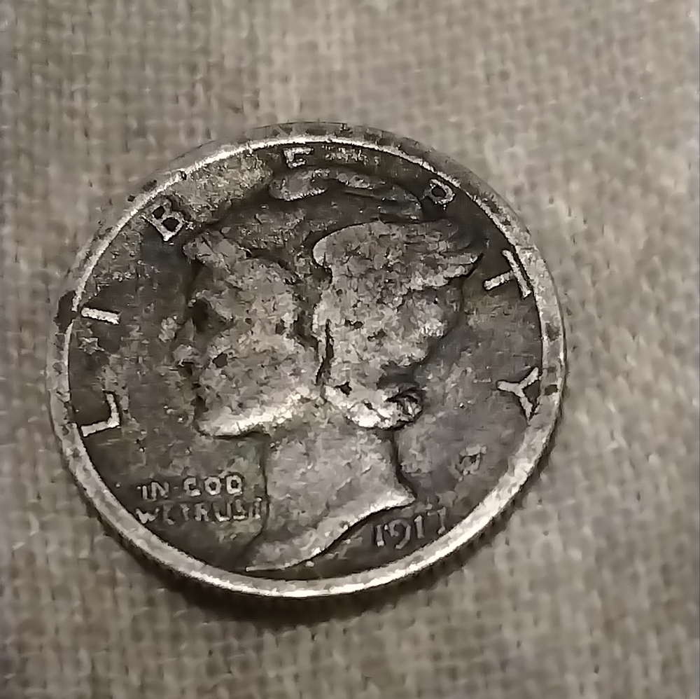 1917 Mercury dime